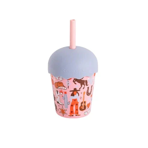 Chino Club Cowgirl Toddler 7oz Smoothie Cup with Lid & Straw