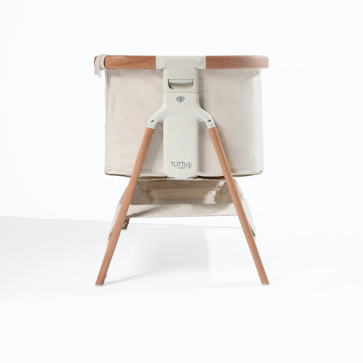 Tutti Bambini Cozee Bedside Crib - Scandinavian Walnut & Ecru