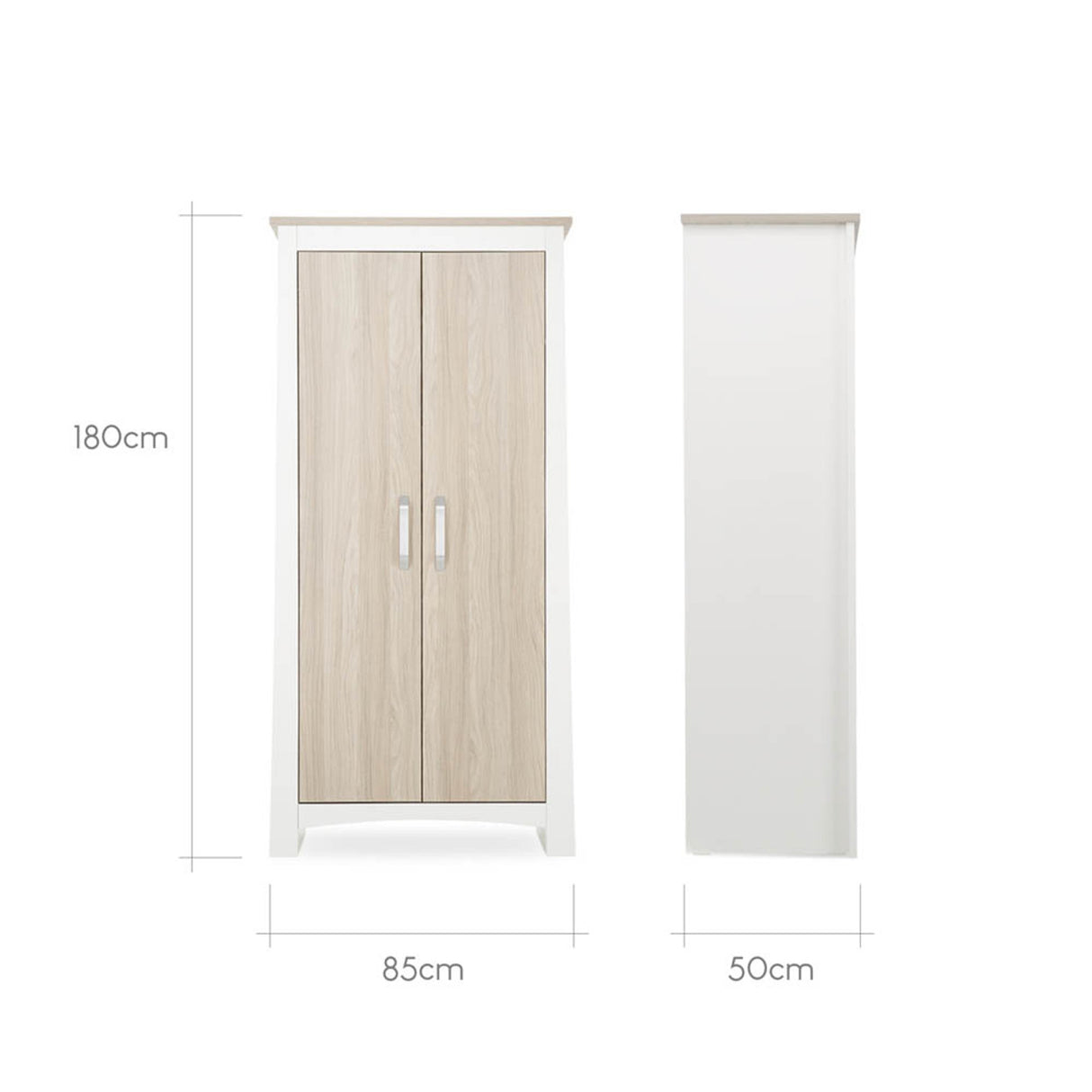 CuddleCo Ada Wardrobe - White & Ash