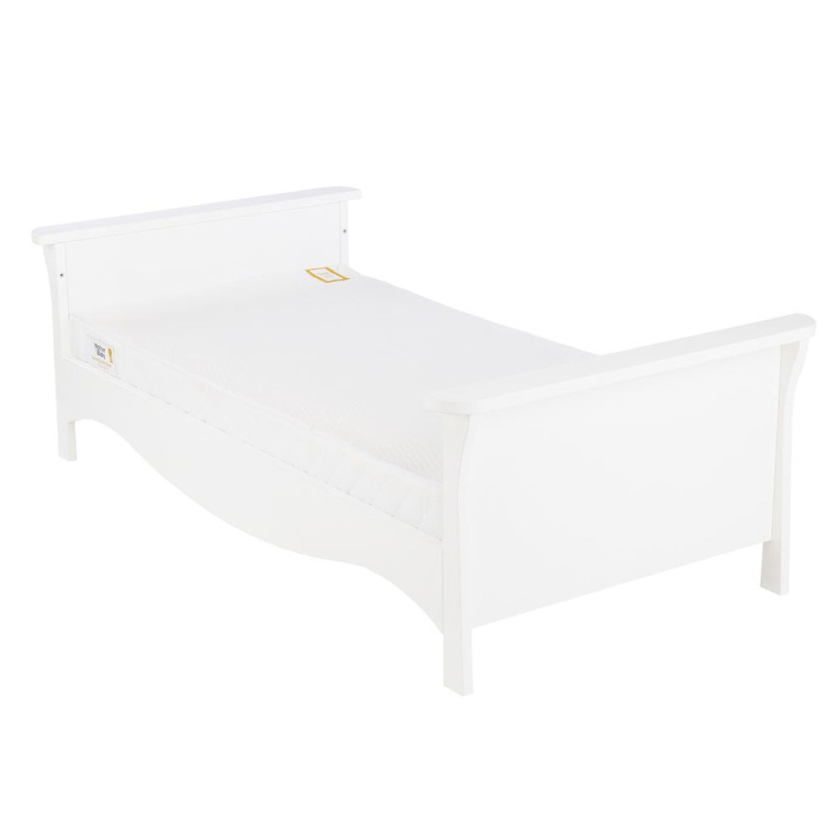 CuddleCo Clara 3 Piece Nursery Furniture Set with Cot Bed, Dresser and Wardrobe - White