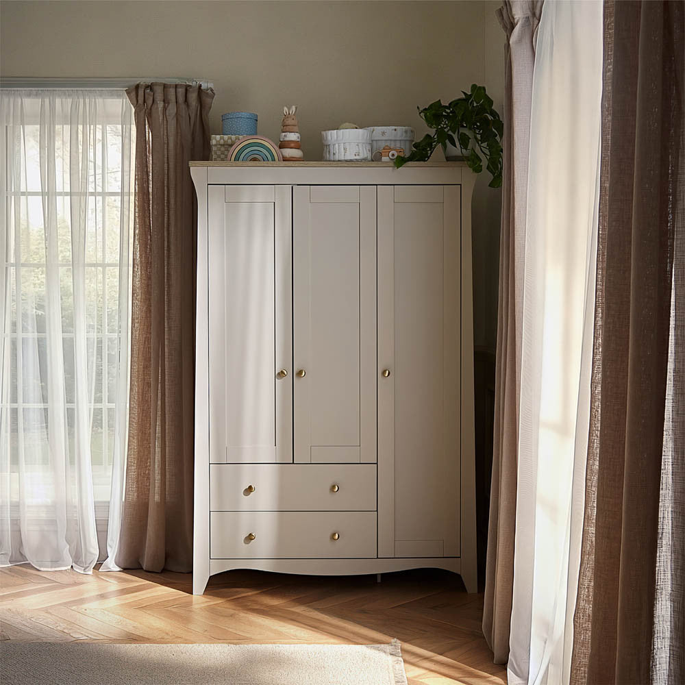 CuddleCo Clara Triple Wardrobe - Cashmere & Ash
