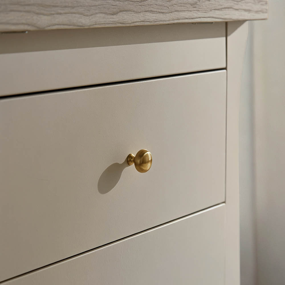 CuddleCo Clara Lux Wide 6 Drawer Dresser - Cashmere & Ash