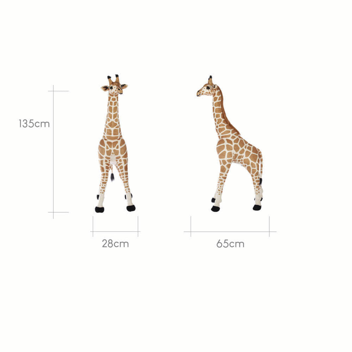 CuddleCo Medium Standing Giraffe - 135cm