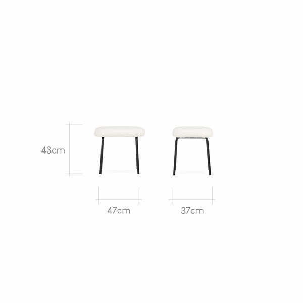 CuddleCo Marley Nursing Chair & Footstool - Teddy Off White