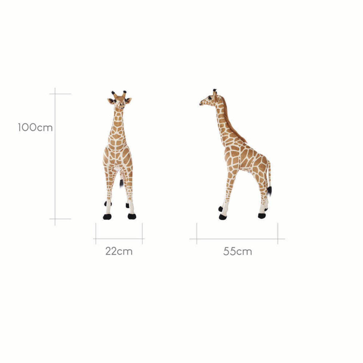 CuddleCo Small Standing Giraffe - 100cm