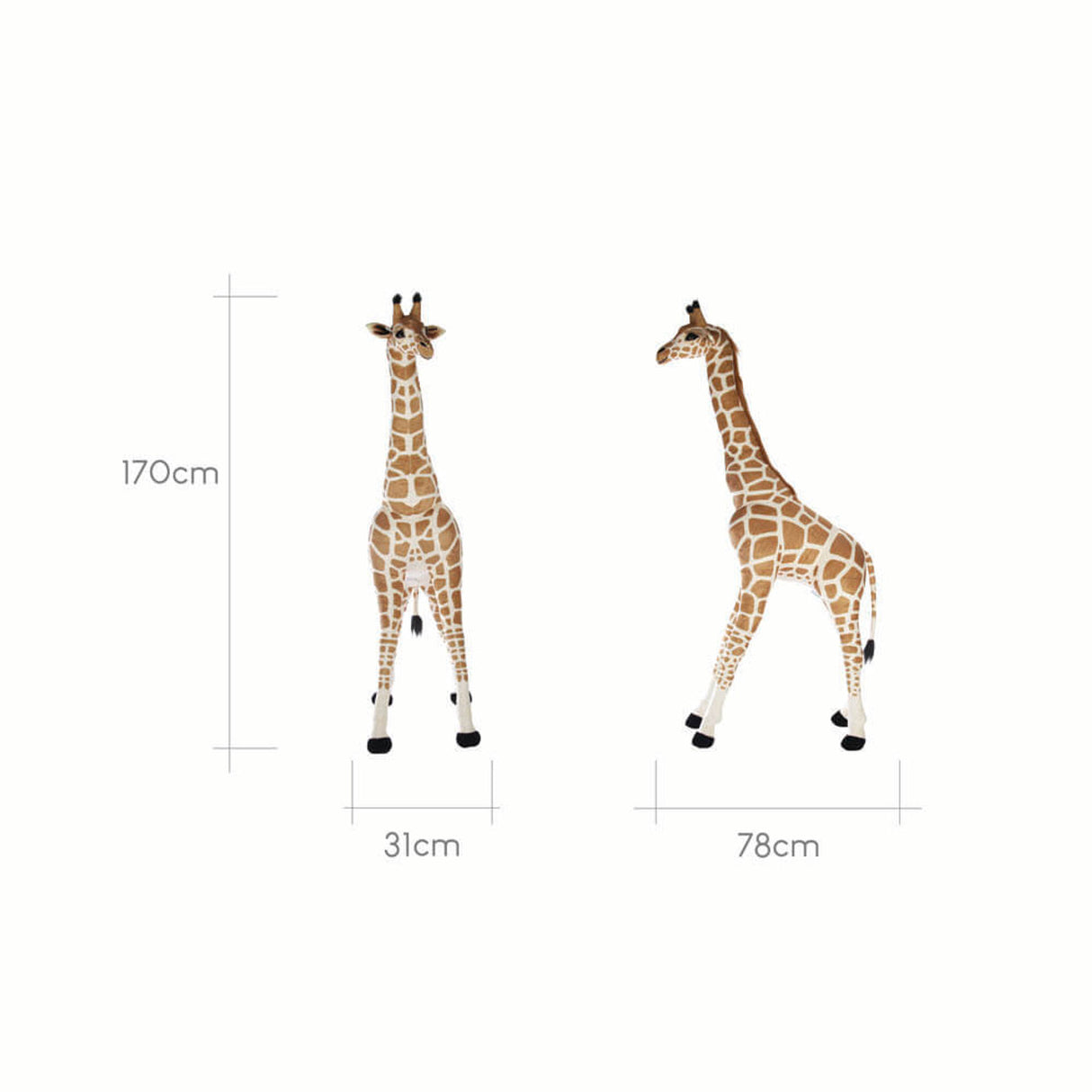 CuddleCo Large Tall Standing Giraffe - 170cm