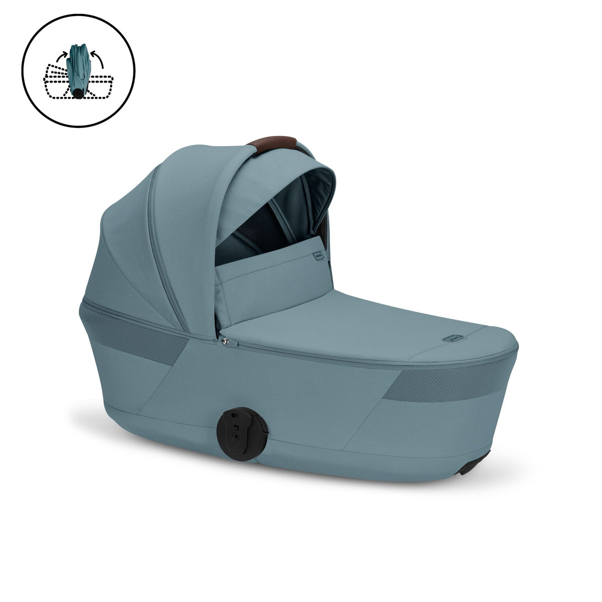 Cybex Balios 2026 inc Foldable Carrycot Travel System Bundle - Stormy Blue 3