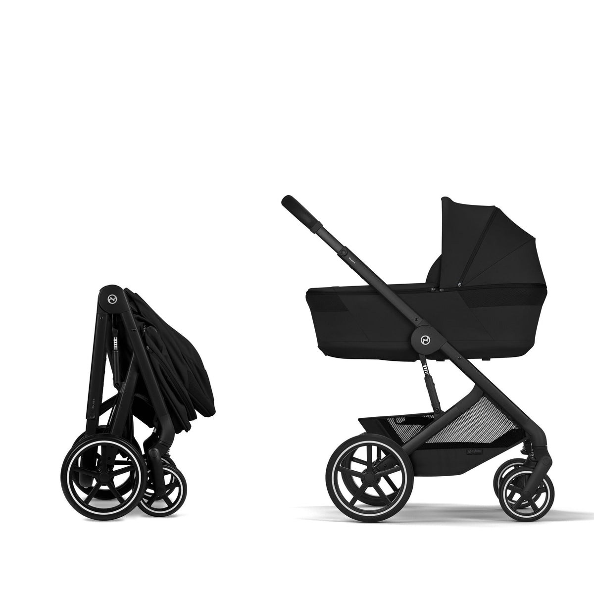 Cybex Balios 2026 inc Foldable Carrycot Ultimate Travel System Bundle - Moon Black 2