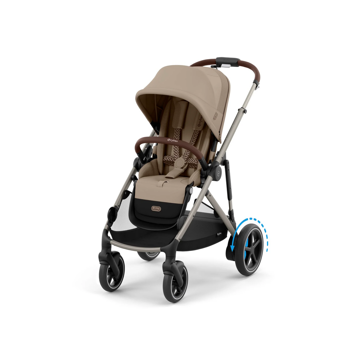 Cybex eGazelle 9 Piece Bundle | inc Gold Footmuff - Almond Beige 4