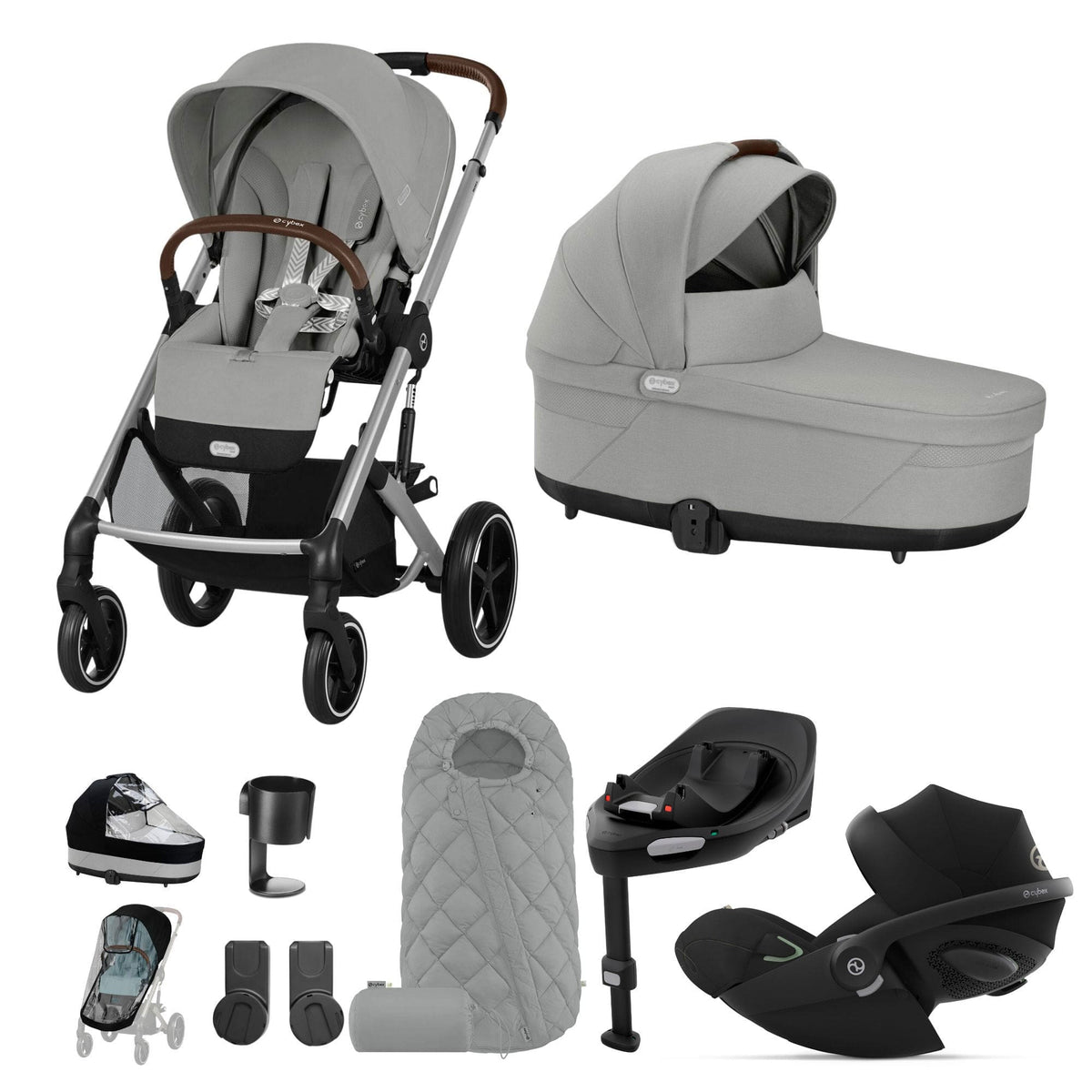 Cybex Balios S Lux Travel System with Cloud G & ISOFIX Base - Lava Grey