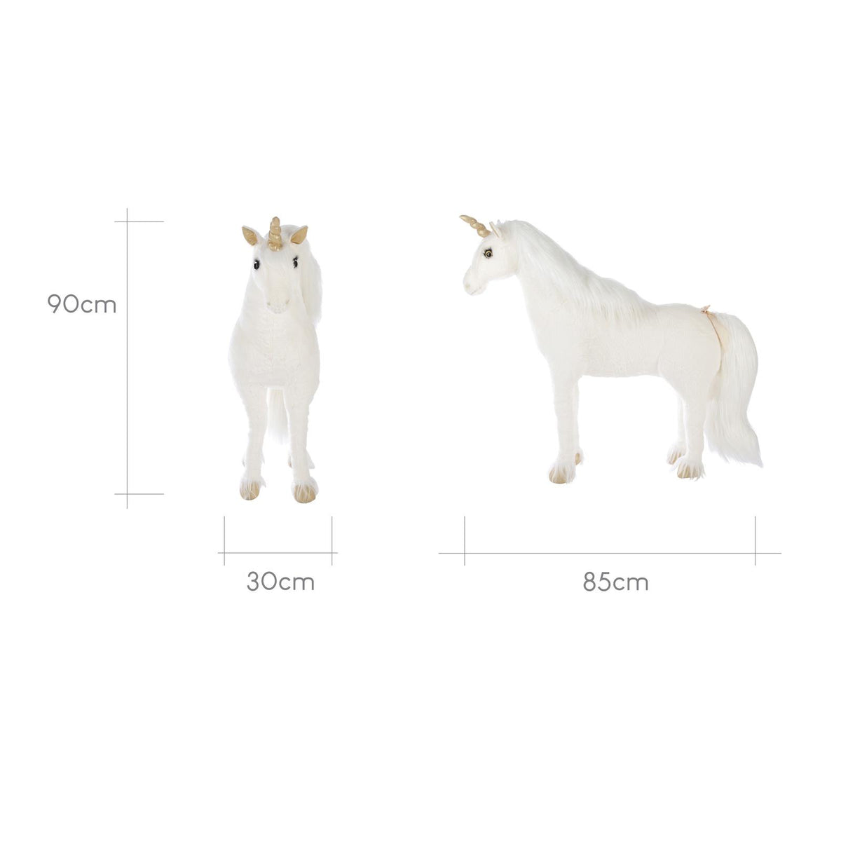 CuddleCo Standing Unicorn 90cm - Gold Dust