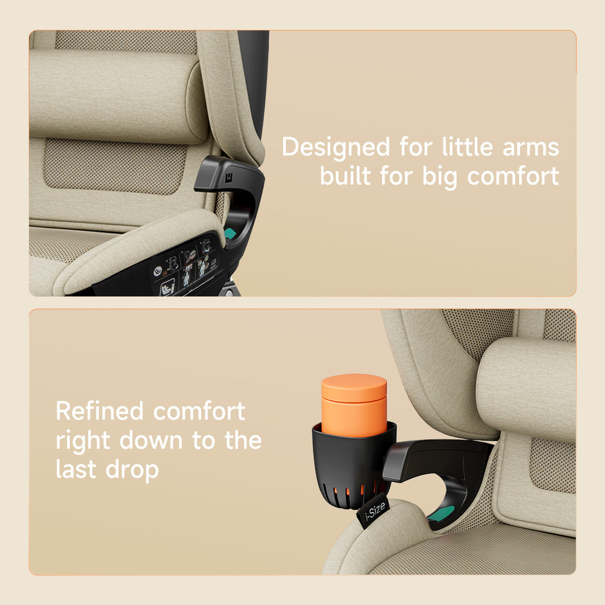 Welldon Cocoon Travel 2 High Back Booster - Sahara