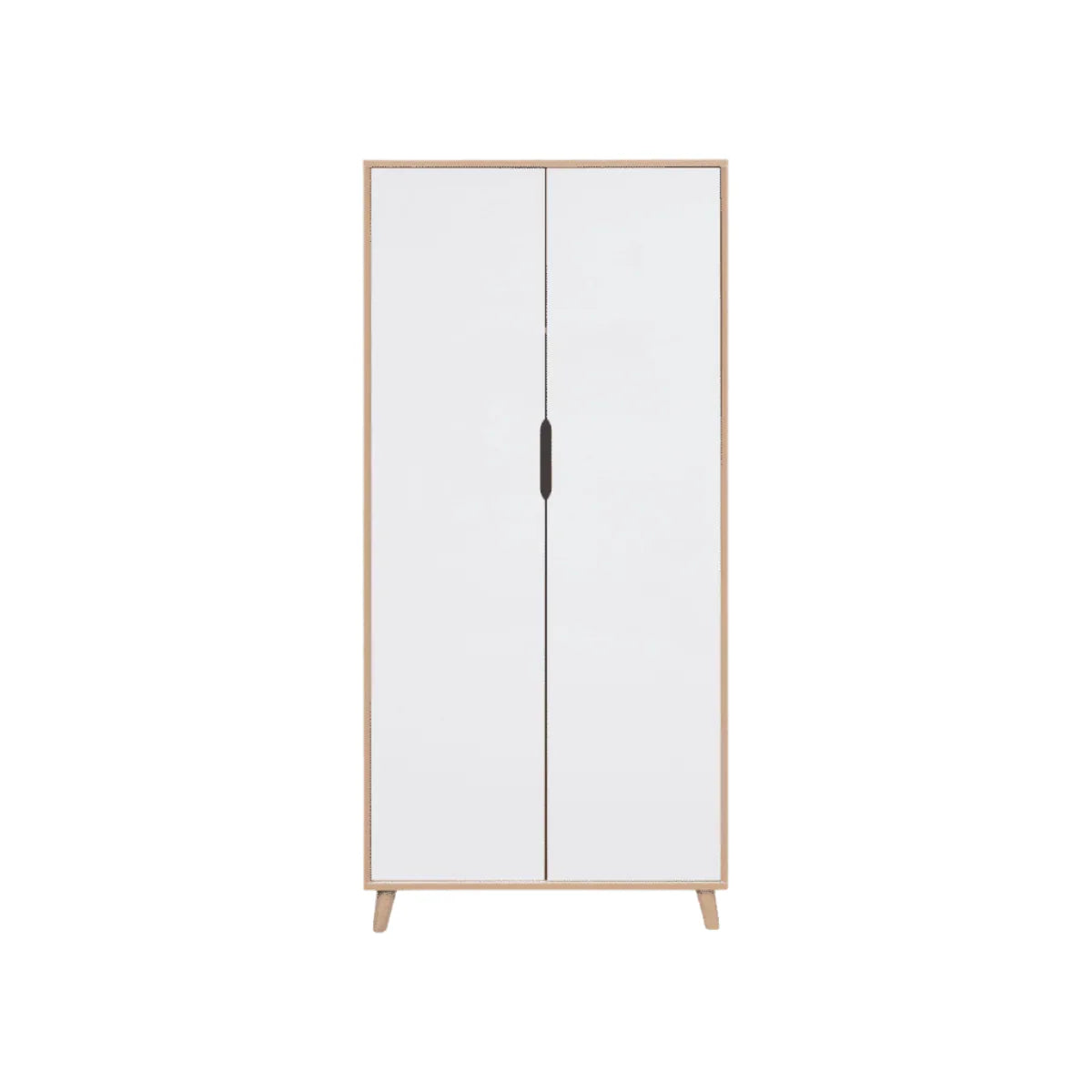 Tutti Bambini Fika Mini 3 Piece Nursery Furniture Set with Cot Bed, Dresser & Wardrobe - White & Light Oak