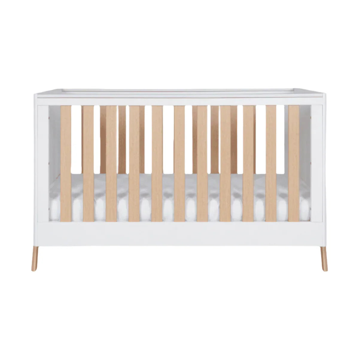 Tutti Bambini Fuori 2 Piece Nursery Furniture Set with Cot Bed & Dresser - White / Light Oak