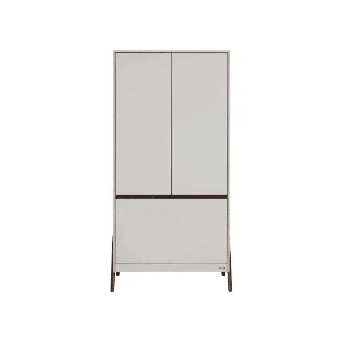 Tutti Bambini Fuori 3 Piece Nursery Furniture Set with Cot Bed, Dresser & Wardrobe - White Sand / Warm Walnut