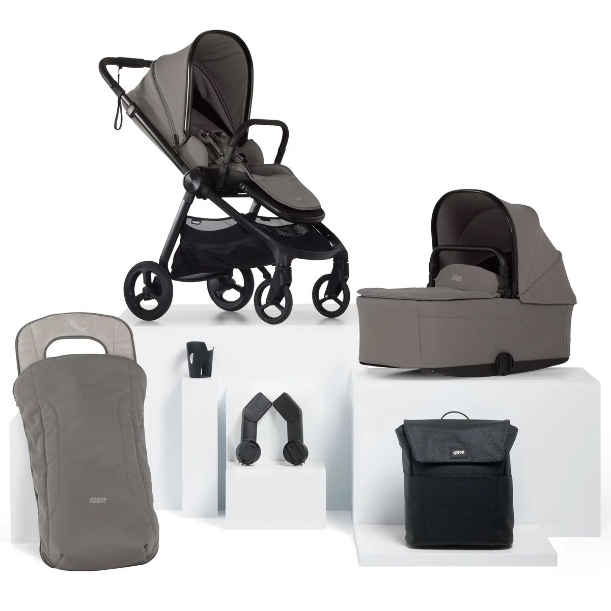 Mamas & Papas Vardo Essential Pushchair Bundle with Accessories - Storm