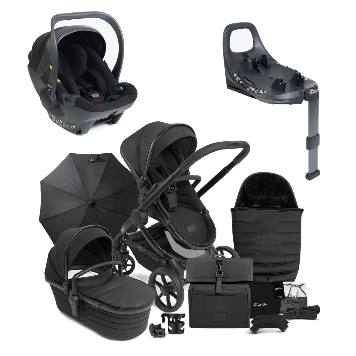iCandy Peach 7 Studio Travel System with Cocoon 360 Car Seat and ISOFIX Base - Zenith