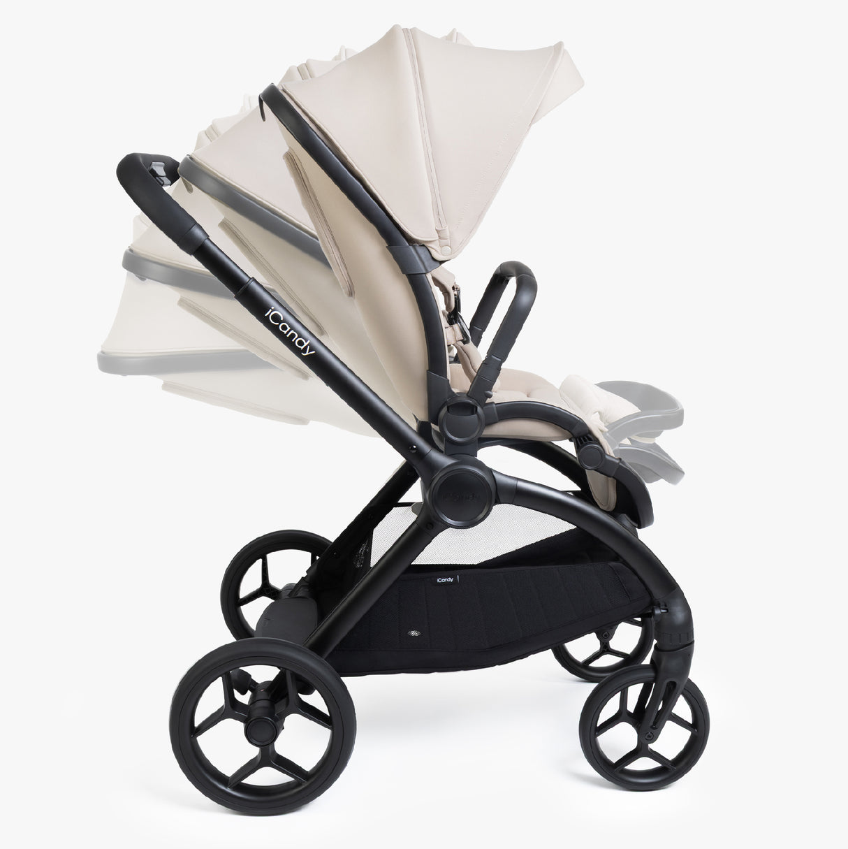 iCandy Core 2 Travel System with Cocoon 360 Car Seat and ISOFIX Base - Sandstone