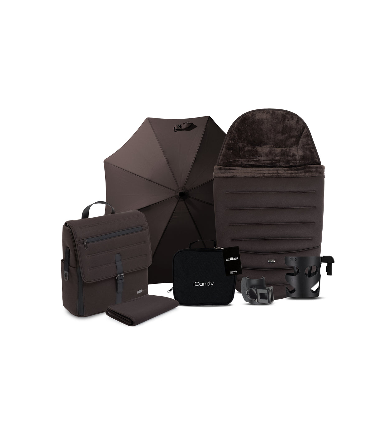 iCandy Peach 8 Editions Complete Bundle with Cocoon 360 and ISOFIX Base - Pecan/Black
