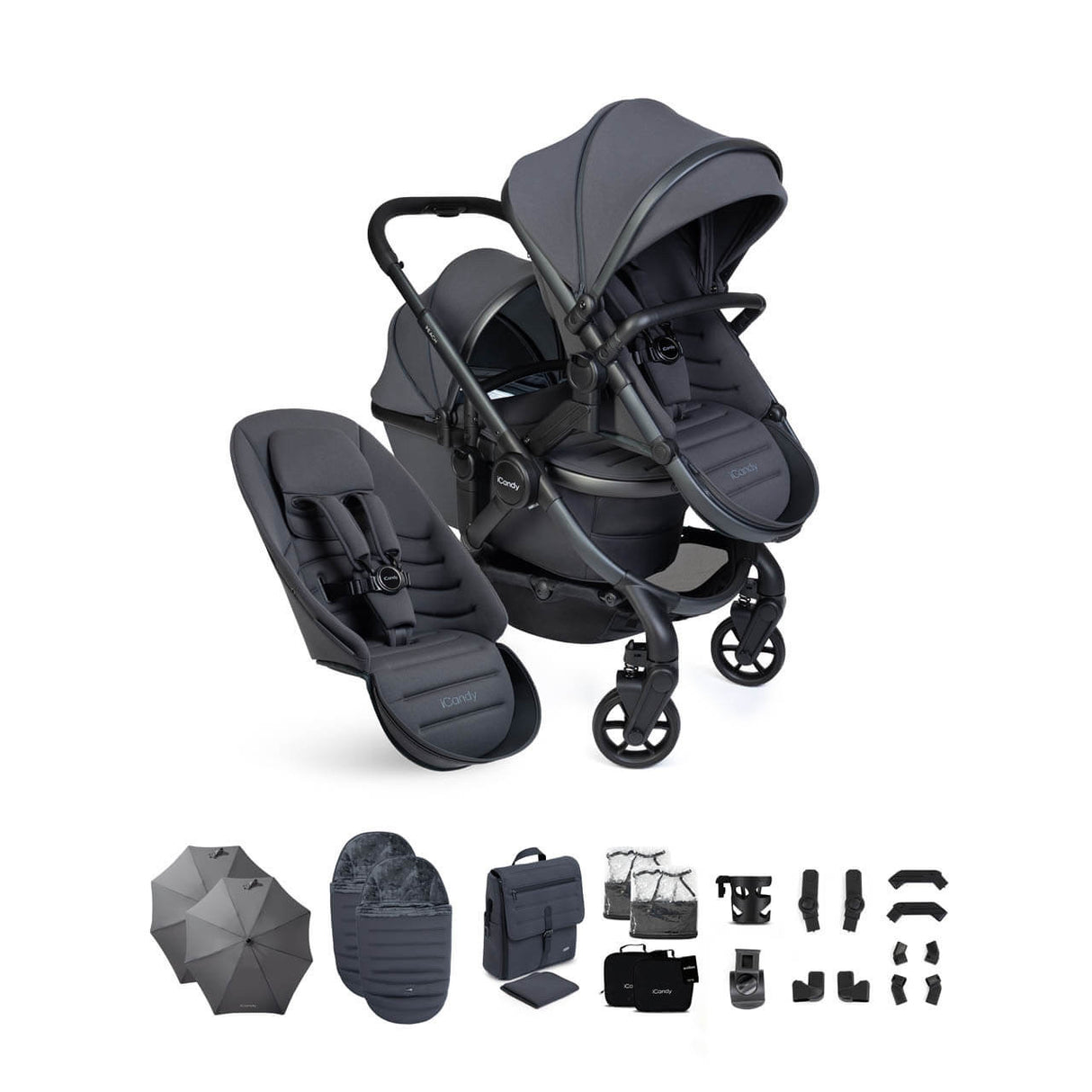 iCandy Peach 8 Complete Double Bundle - Grey