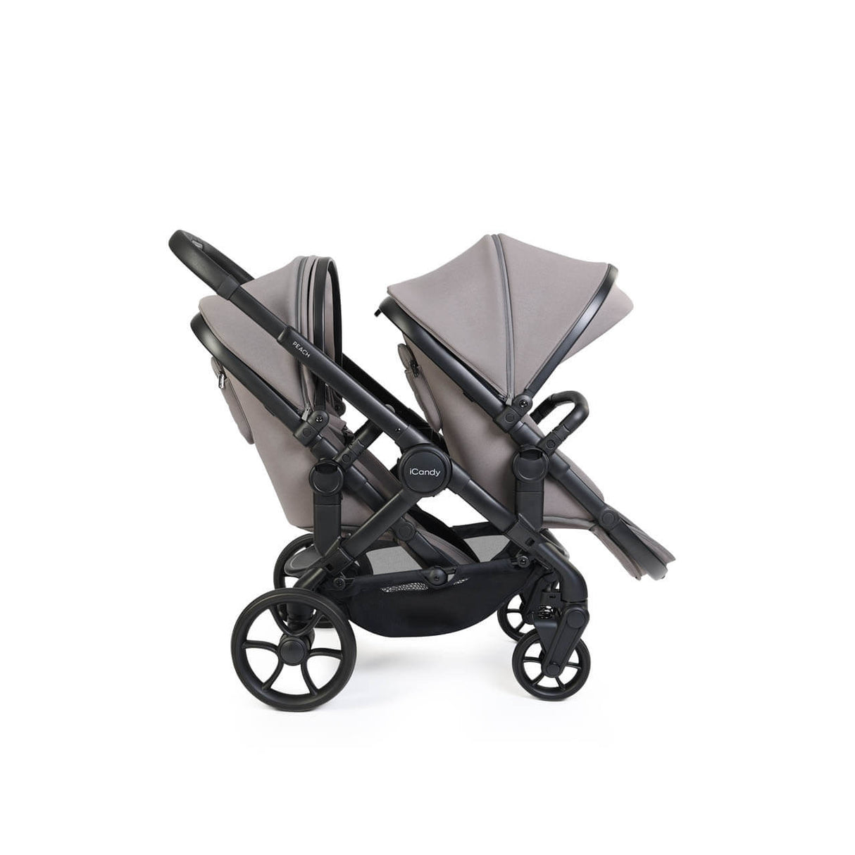 iCandy Peach 8 Complete Double Bundle with Cocoon 360 and ISOFIX Base - Porcini