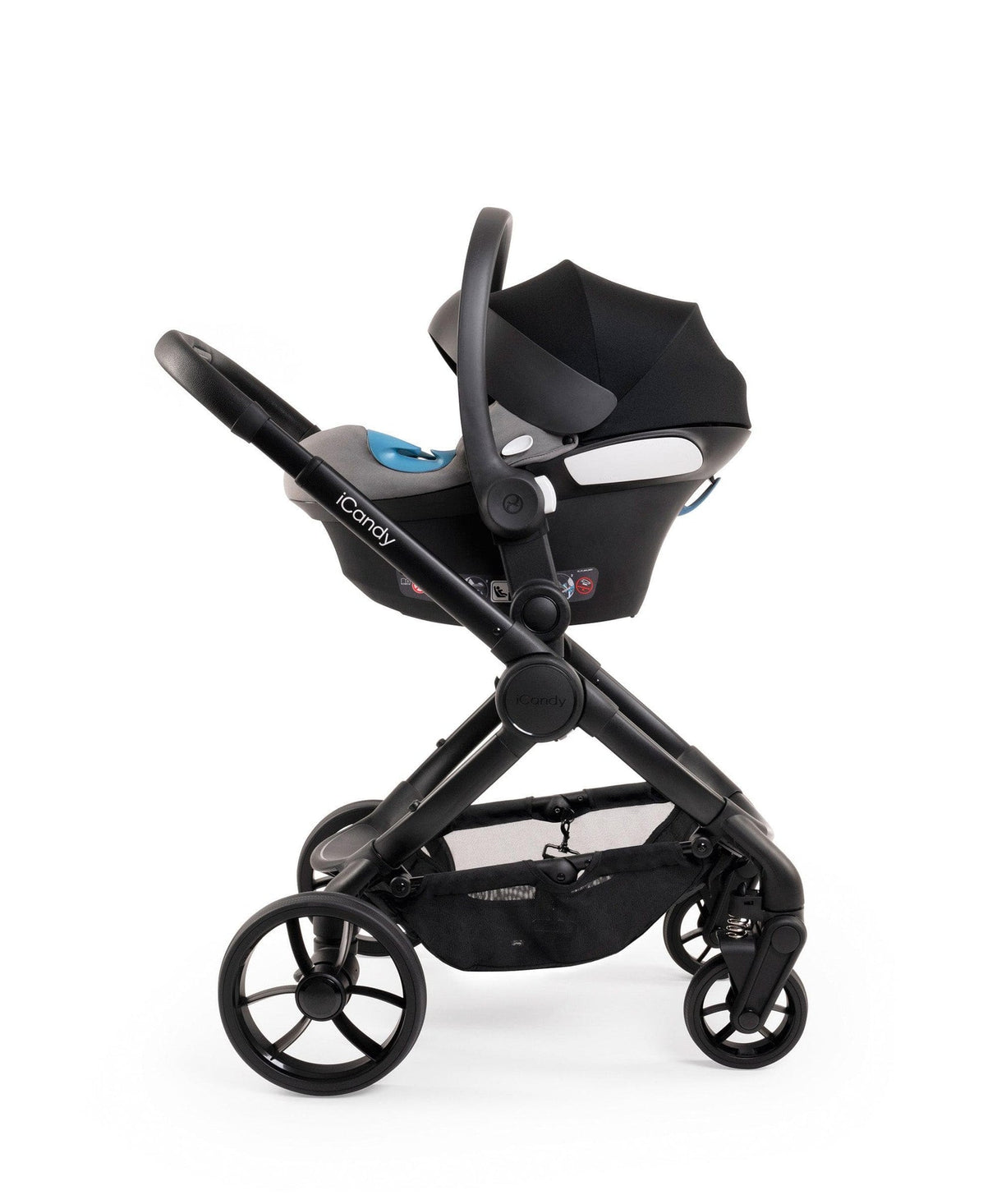 iCandy Peach 7 Complete Travel System with Cybex Cloud T and ISOFIX Base - Black Edition