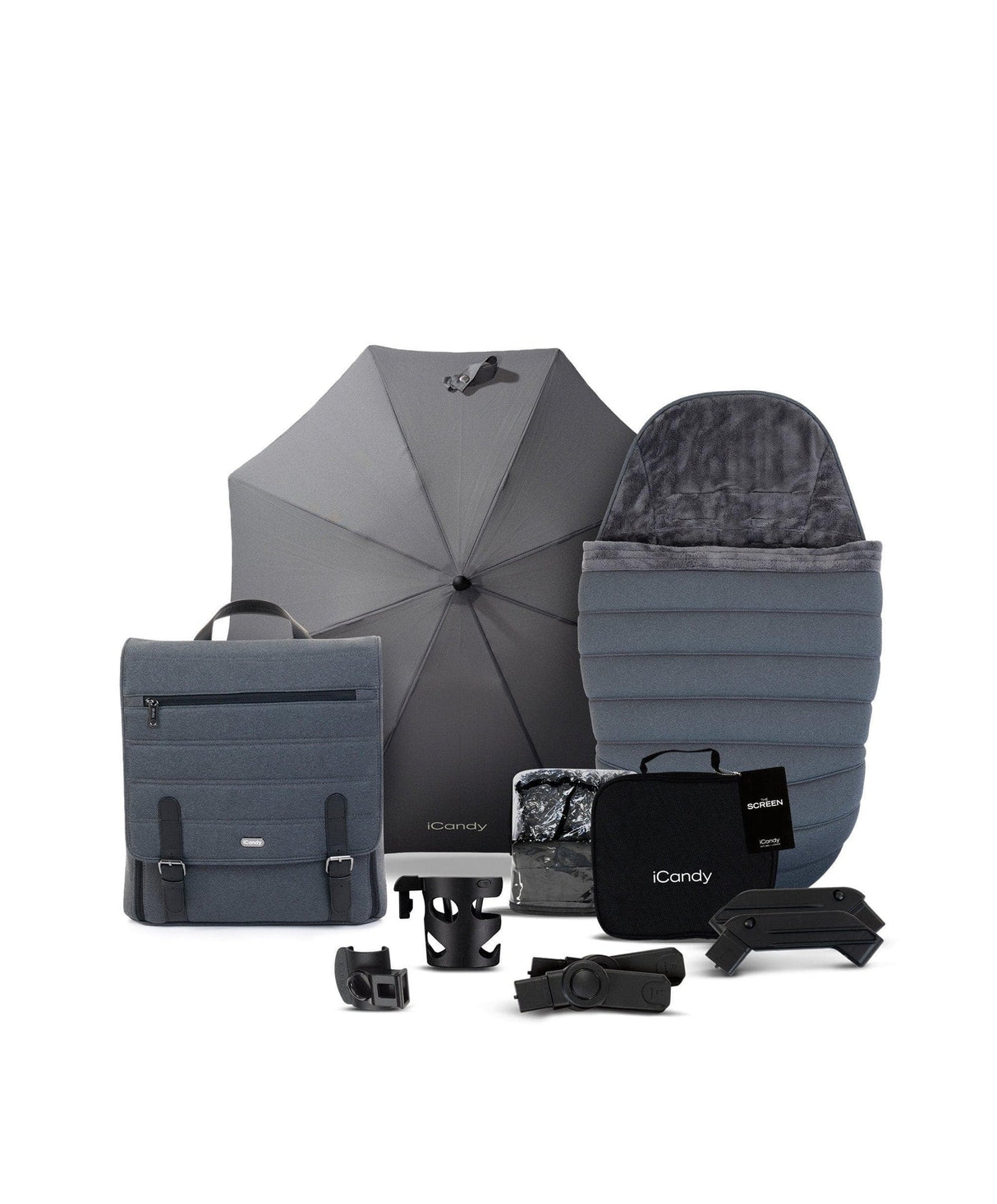 iCandy Peach 7 Complete Travel System with Cybex Cloud T and ISOFIX Base - Dark Grey