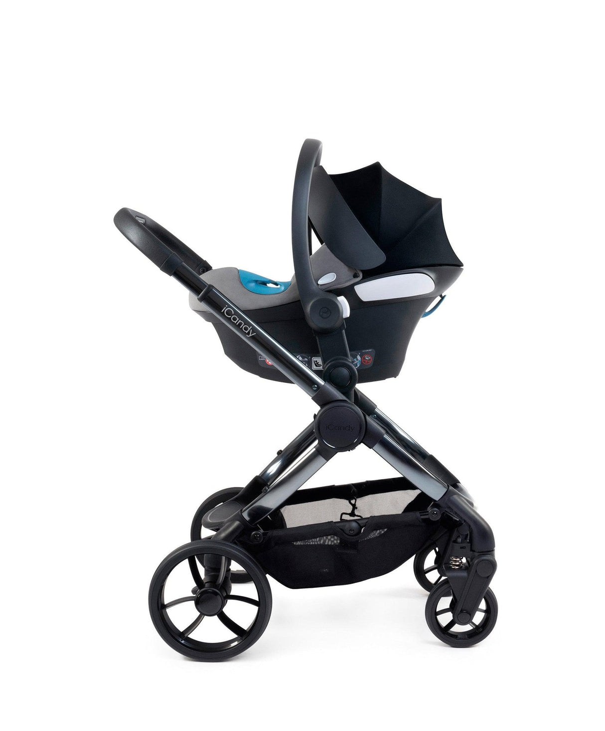 iCandy Peach 7 Complete Travel System with Cybex Cloud T and ISOFIX Base - Dark Grey