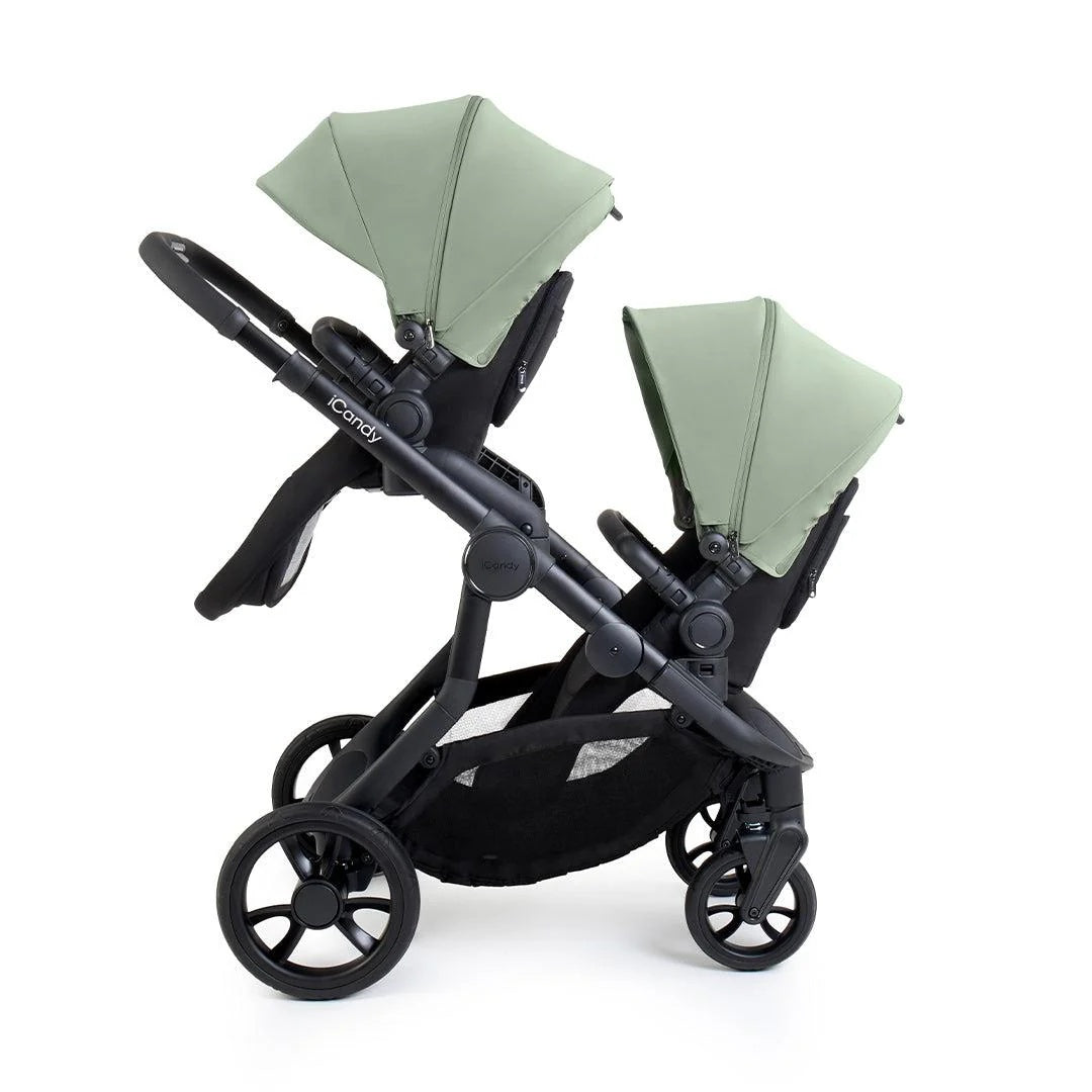 iCandy Orange 4 Complete Twin Pushchair Bundle with Accessories - Pistachio
