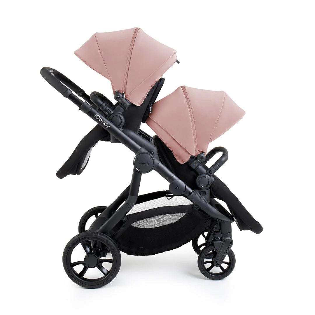iCandy Orange 4 Complete Twin Pushchair Bundle with Accessories - Rose