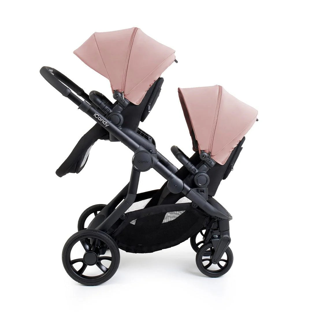 iCandy Orange 4 Complete Twin Pushchair Bundle with Accessories - Rose