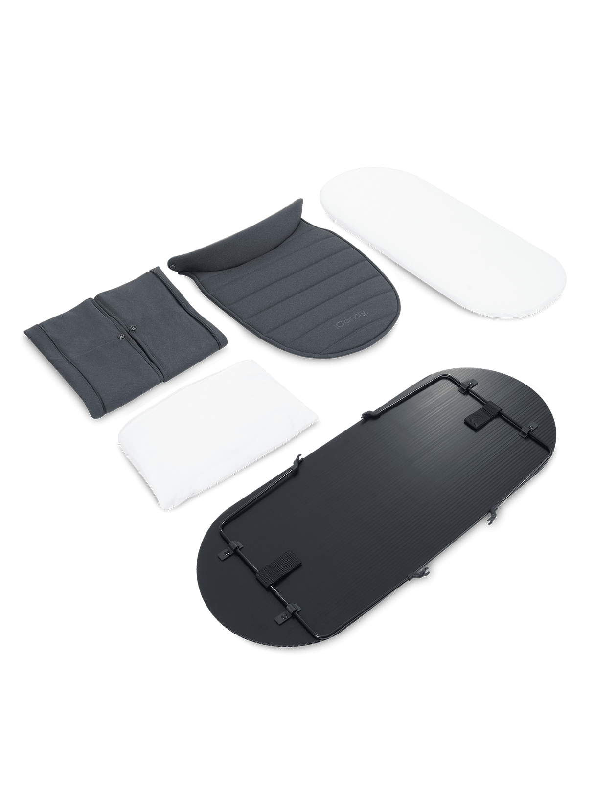 iCandy Peach 7 Second Carrycot Fabric - Dark Grey