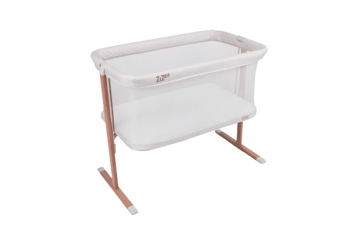 Tutti Bambini ZiZee Rocking Crib - Scandinavian Walnut & Ecru