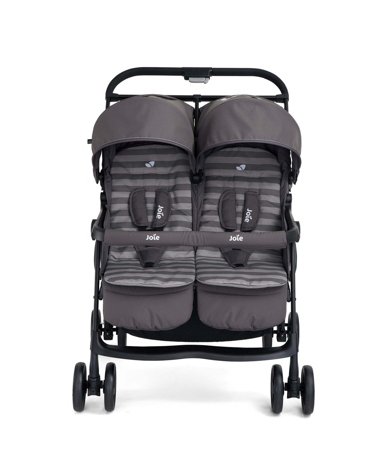 Joie Aire Twin Double Stroller with Footmuffs - Dark Pewter