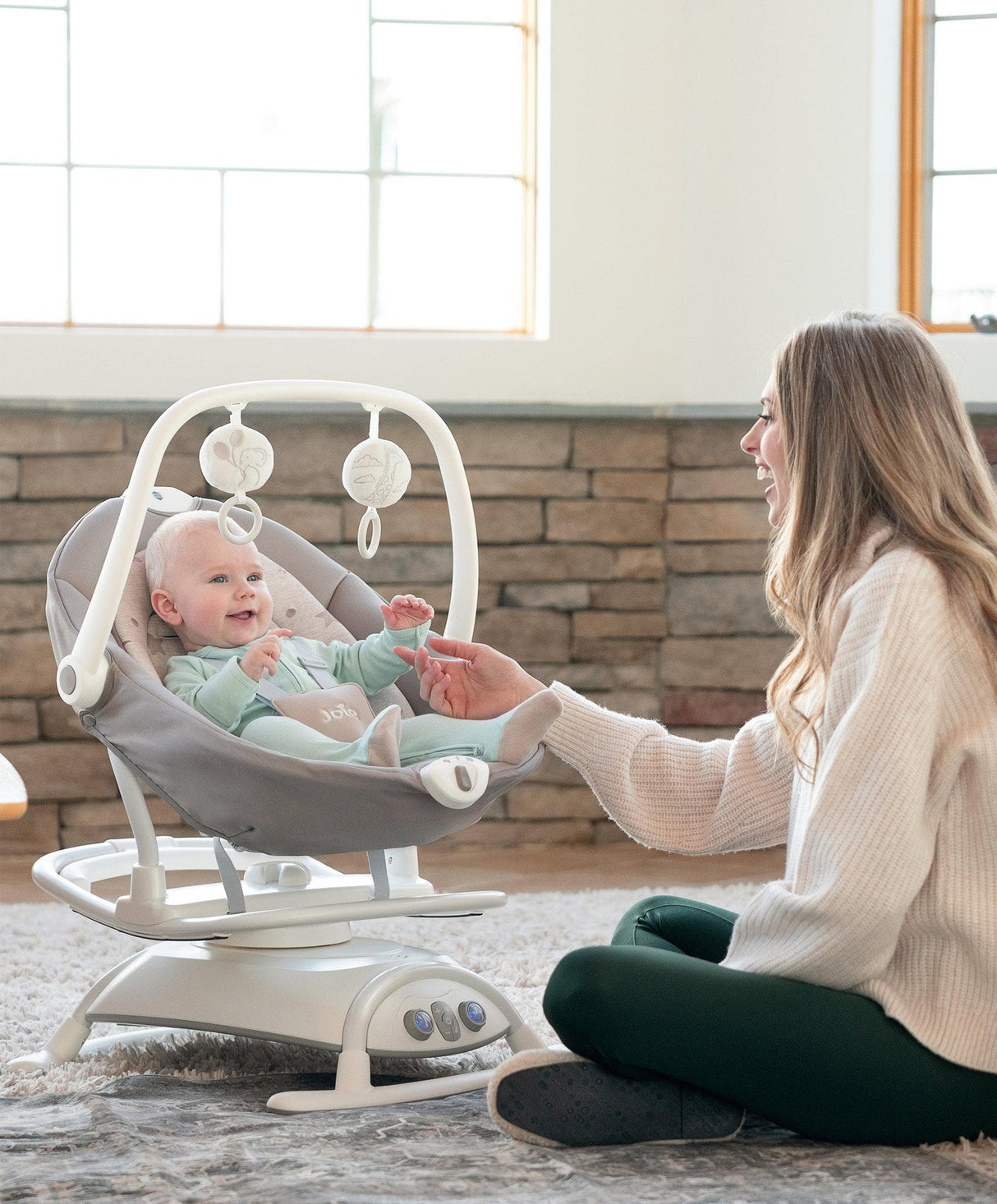 Joie Sansa 2 in 1 Swing & Rocker - Cosmo Tan