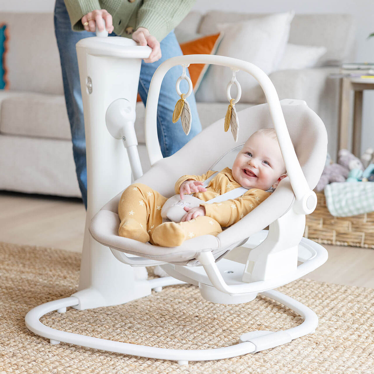 Joie Whimsy Wind Up Swing - Almond