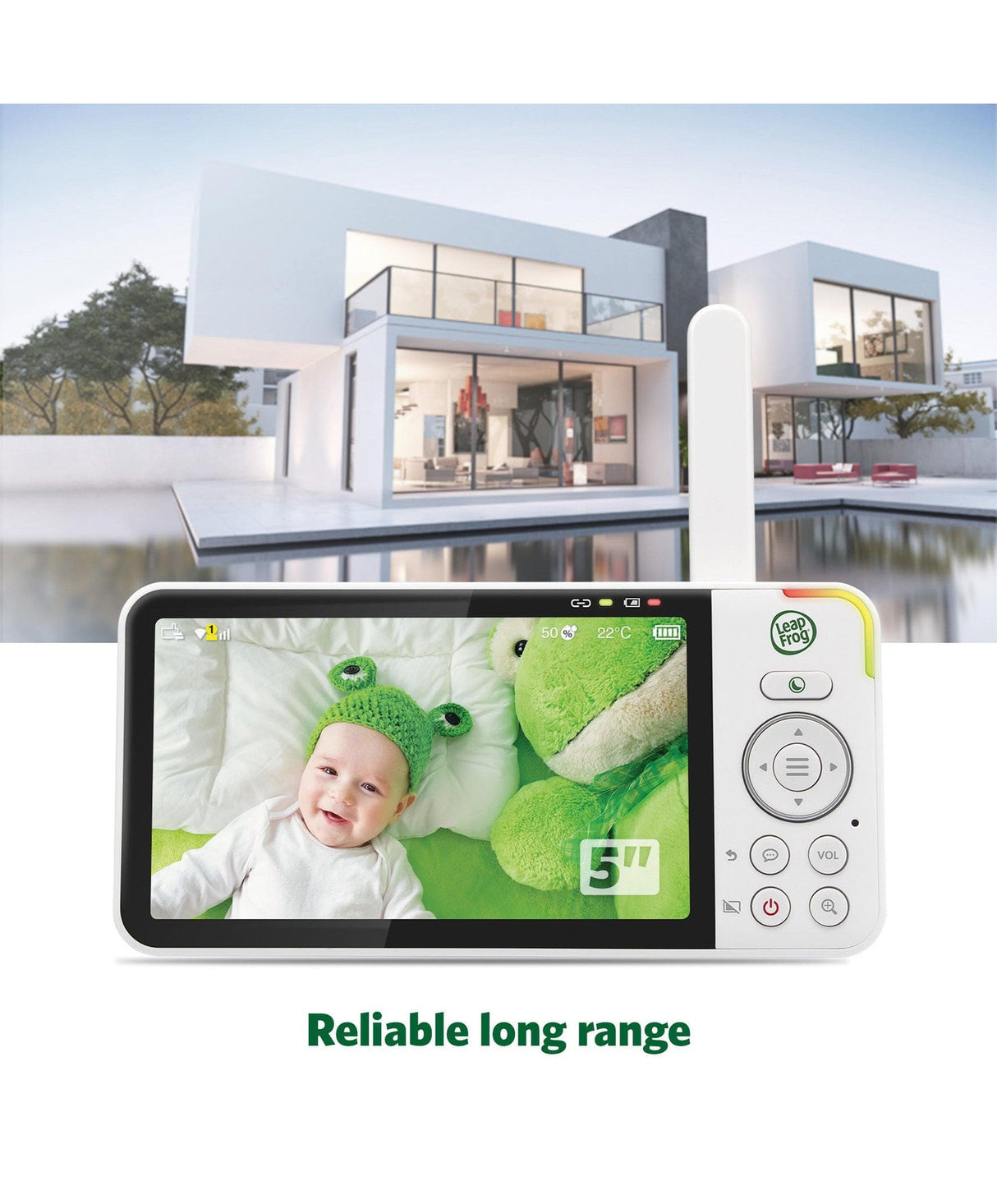 LeapFrog LF815HD 5″ Smart Video Baby Monitor with Colour Night Vision