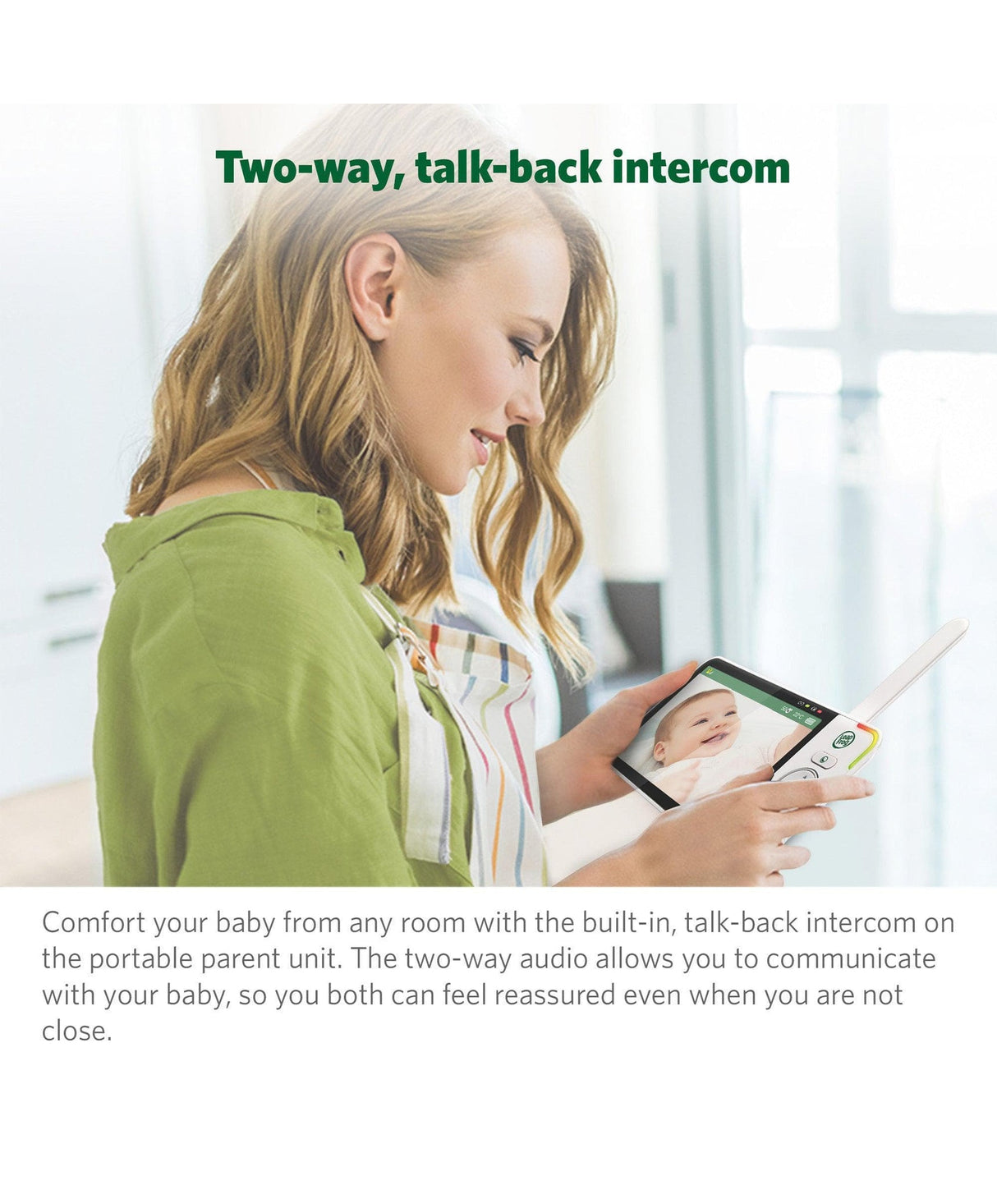 LeapFrog LF815HD 5″ Smart Video Baby Monitor with Colour Night Vision