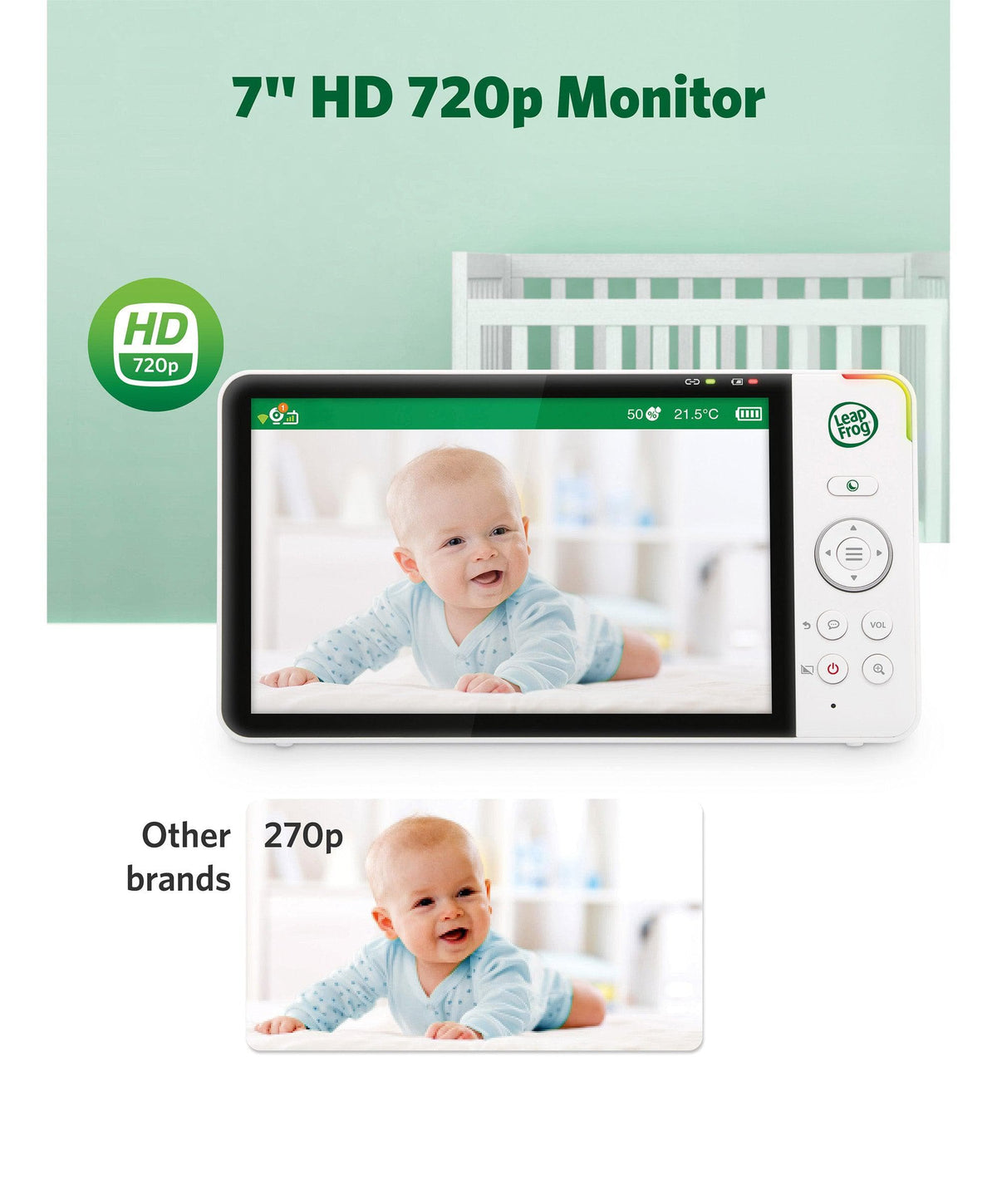 LF4917HD 7" Wi-Fi High Definition Pan & Tilt Baby Monitor
