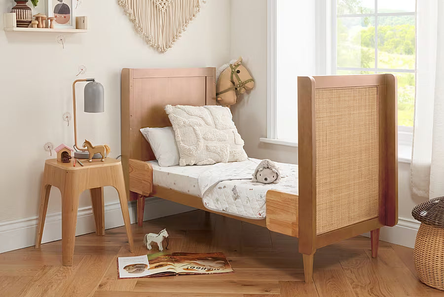 Tutti Bambini Japandi Mini Cot Bed - Light Oak