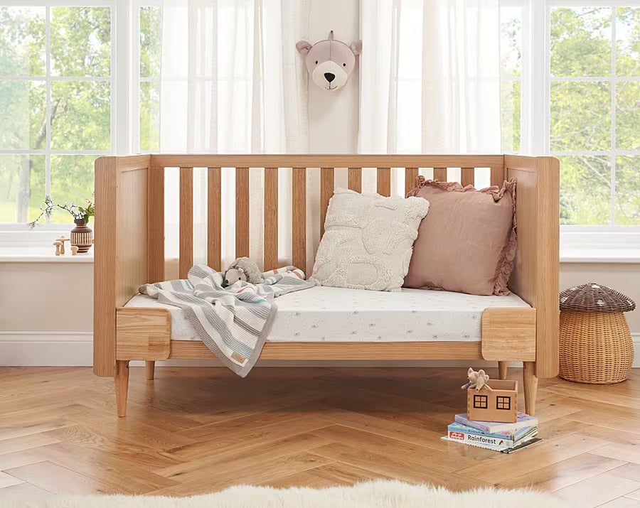 Tutti Bambini Japandi Mini Cot Bed - Light Oak