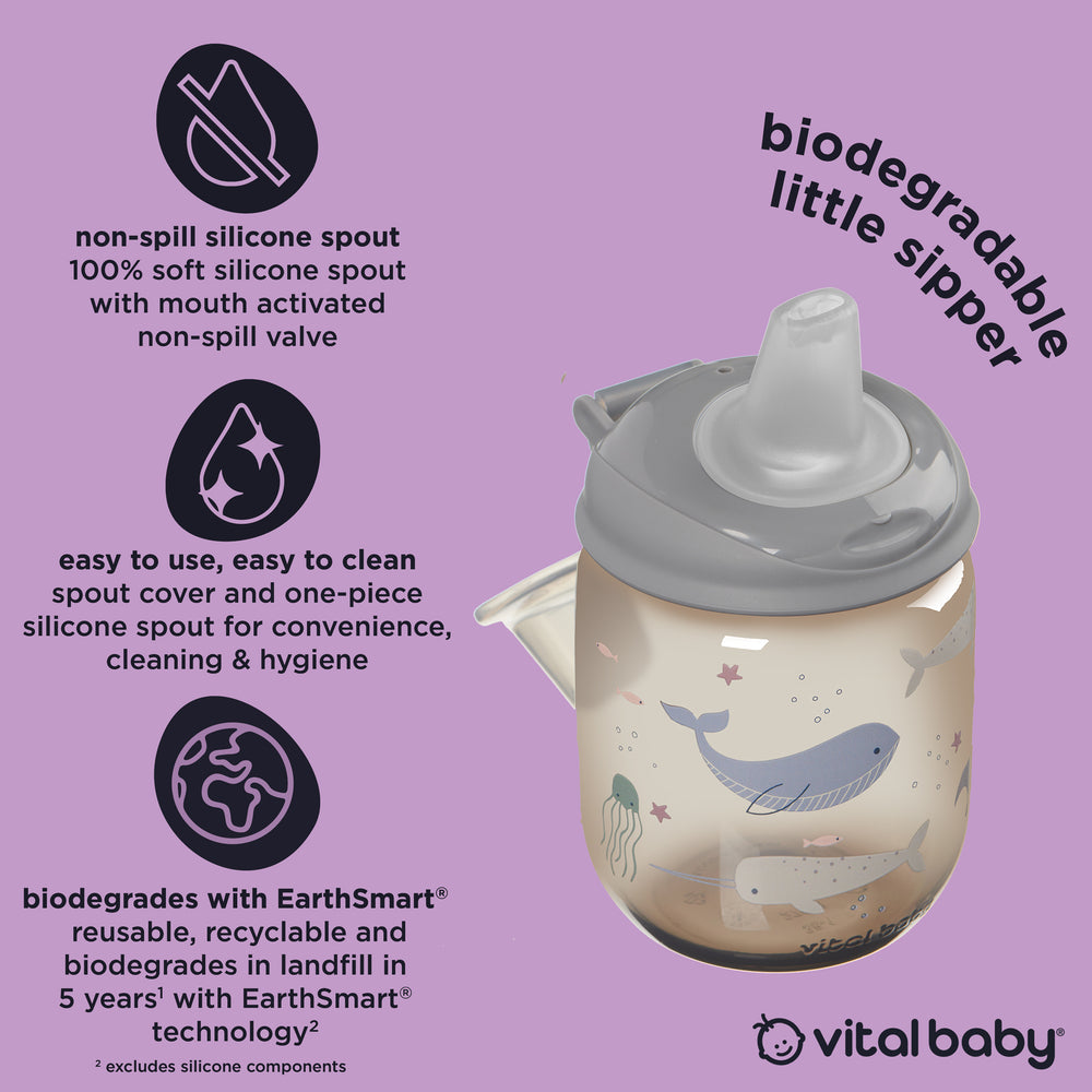 Vital Baby Little Sipper Children's Cup 270ml - Natural Storm
