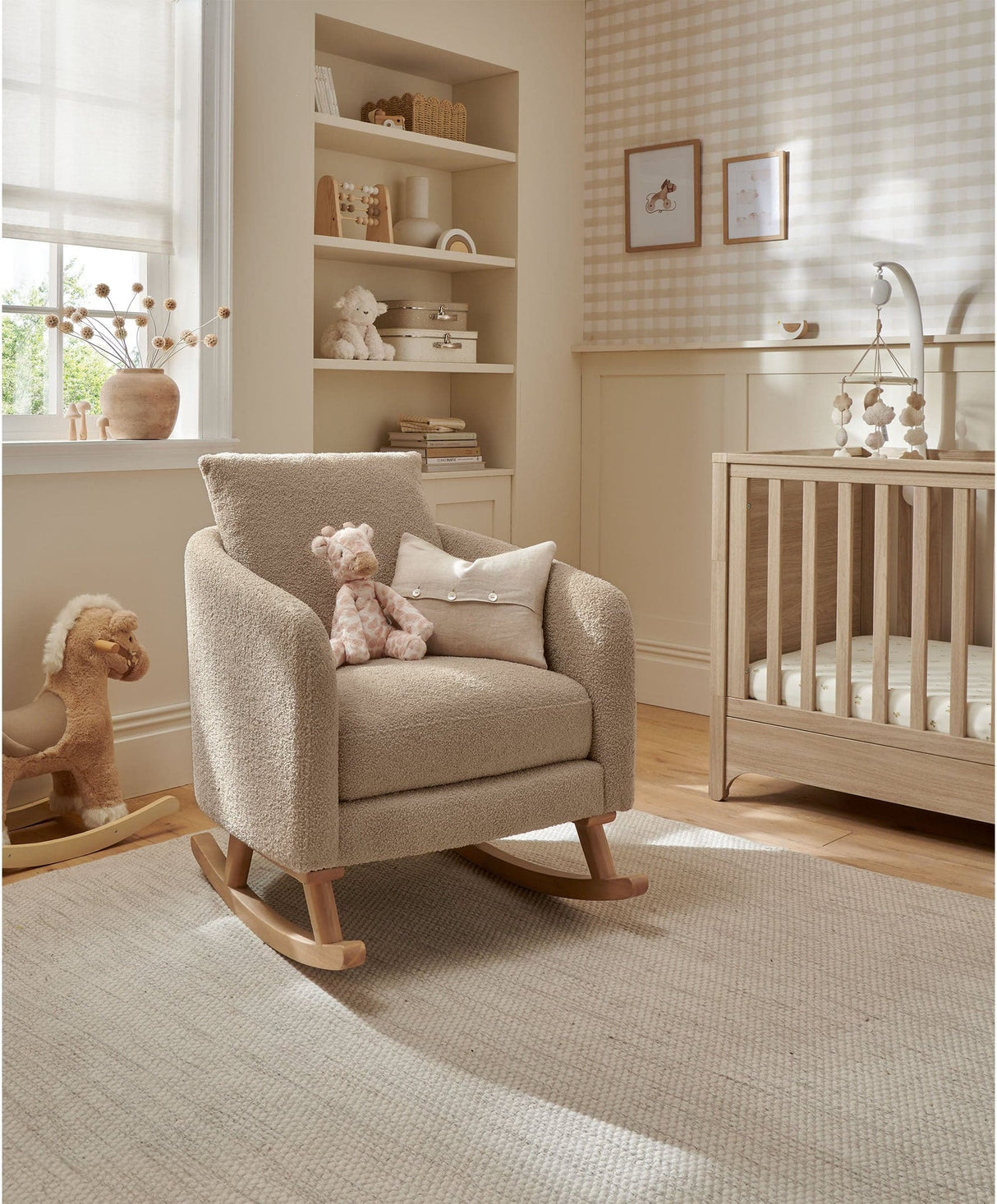 Mamas & Papas Alma Nursing Chair - Fawn Boucle