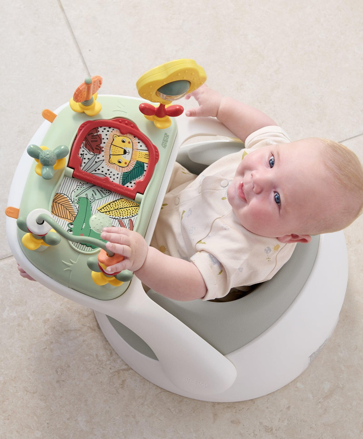 Mamas & Papas Snug Floor Seat with Activity Tray - Pebble Grey