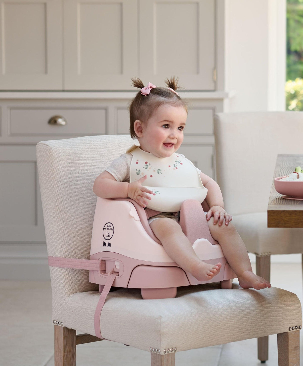 Mamas & Papas Baby Bug 3-in-1 Floor & Booster Seat with Activity Tray - Blossom