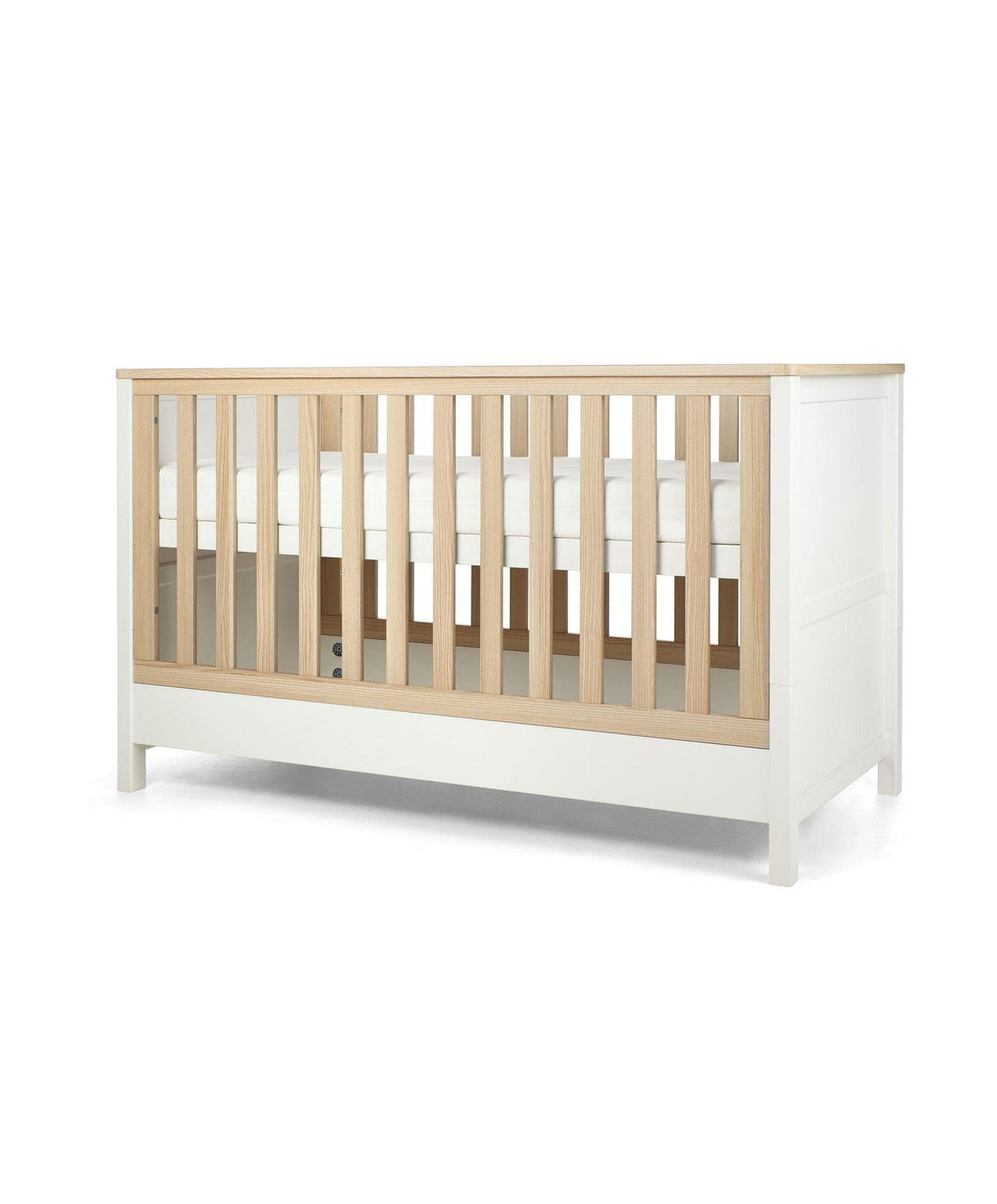 Mamas & Papas Harwell Cot Bed - White / Natural