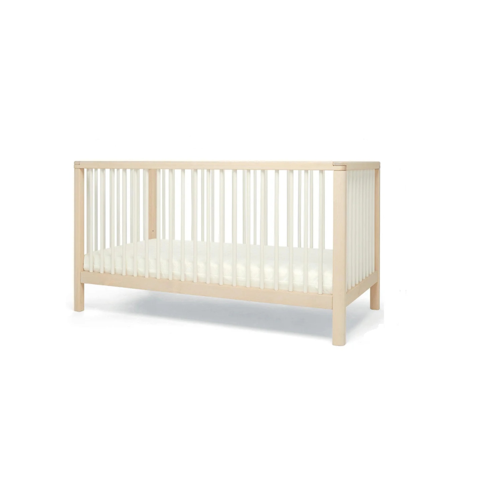 Mamas & Papas Solo Cot Bed - White / Natural