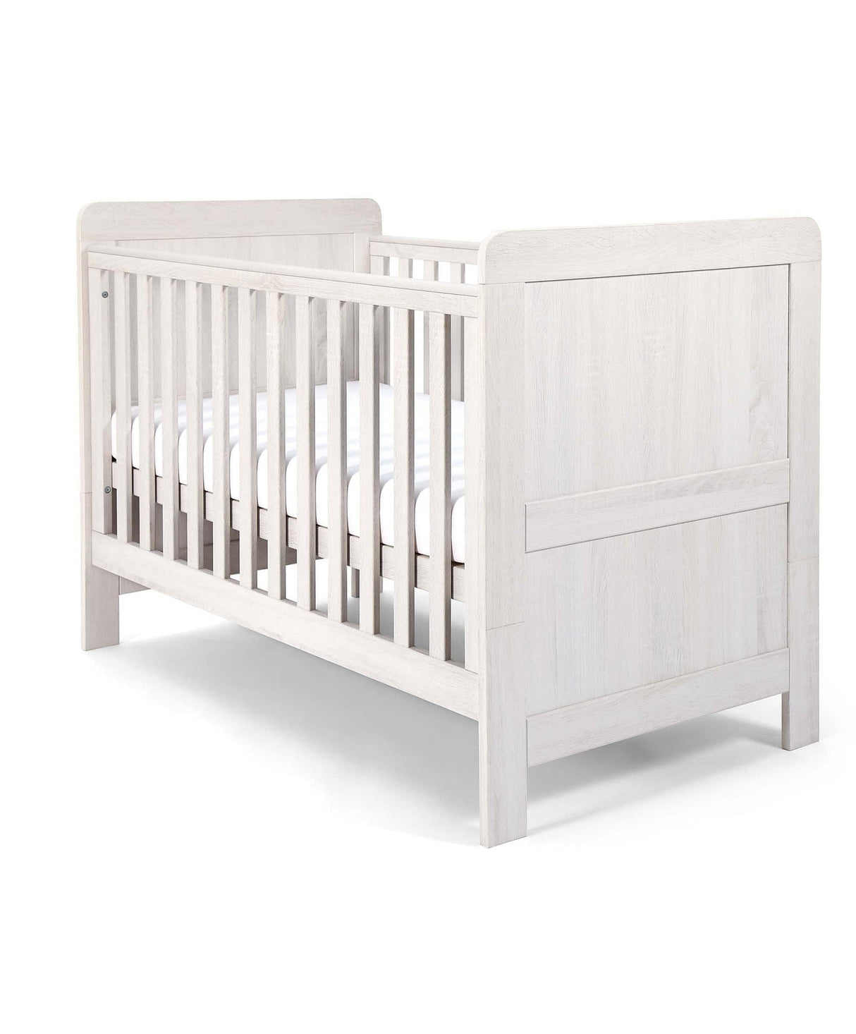 Mamas & Papas Atlas 2 Piece Nursery Furniture Set with Cot Bed & Dresser - Nimbus White