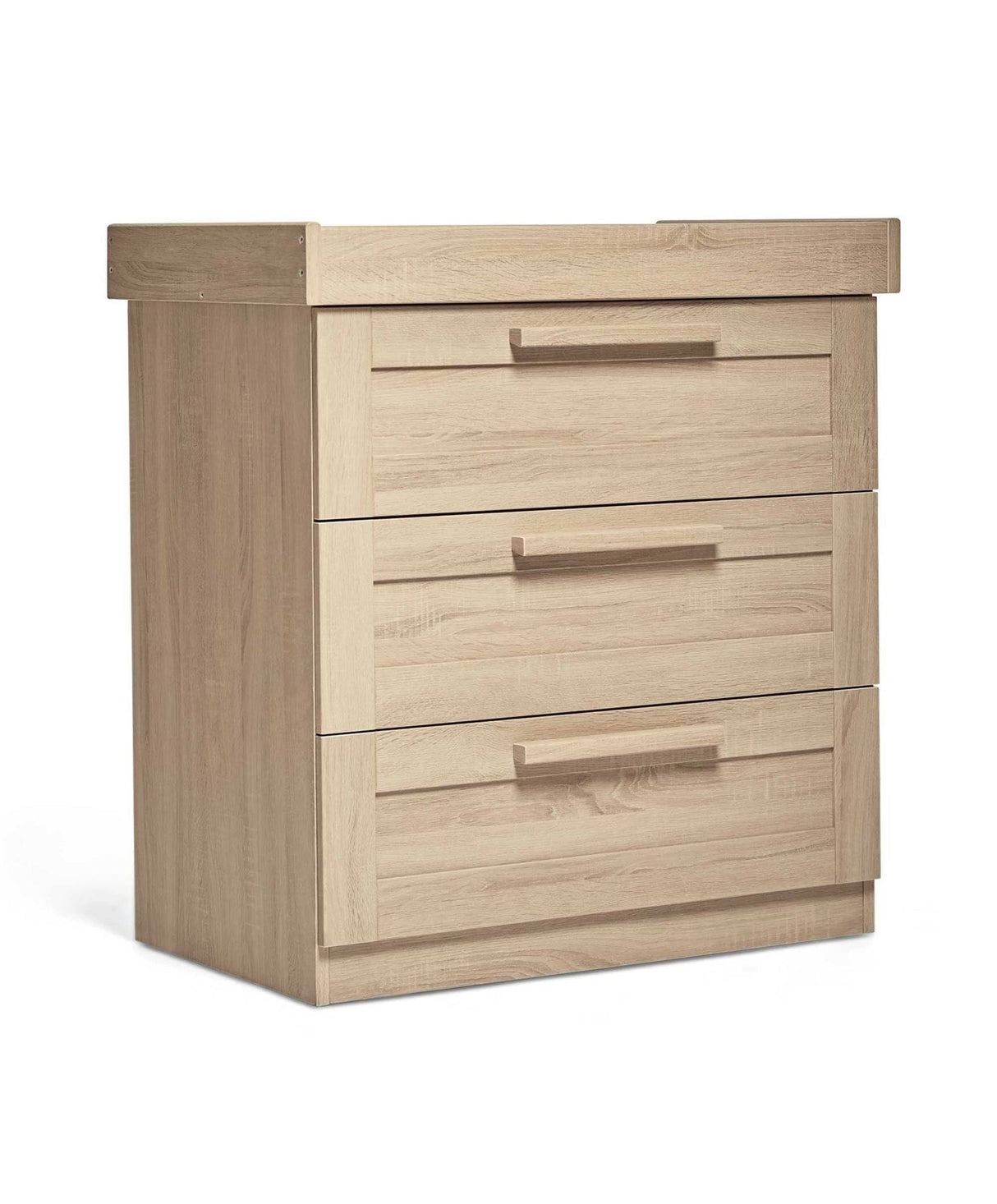 Mamas & Papas Atlas 3 Piece Nursery Furniture Set with Cot Bed, Dresser & Wardrobe - Light Oak