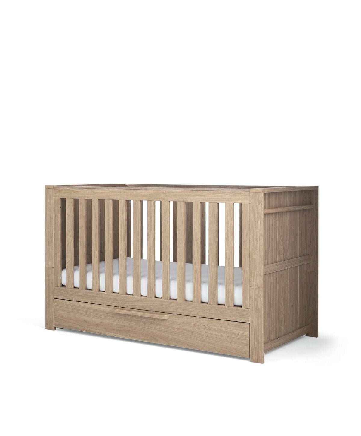 Mamas & Papas Franklin 3 Piece Nursery Furniture Set with Cot Bed, Dresser and Wardrobe - Oak